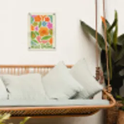 Illustratie - Bloemen - Quote - Kleurrijk tuinposter los doek klein -sfeer7