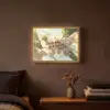 Bloesems - Zonlicht - Quote - Wit Light Box met batterij (Wandlamp) middel -sfeer4