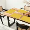Wit - Geel - Patroon - Geometrisch Placemat vinyl groot 368 -zzsfeer4_Kitchenyeah-website