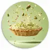 Pistache - Taart - Noten - Eten Wandcirkel plexiglas klein -3d