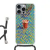 Mok - Koffie - Zigzag - Slagroom Hoesje iPhone 16 Pro Max met koord klein -3d