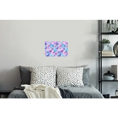 Schelpen - Paars - Blauw - Patroon Muursticker klein -slaapkamer