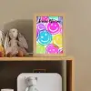 Smileys - Kleurrijk - Neon Light Box met kabel (Kinderlampje) klein -sfeer2_kind