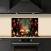 Gnooms - Kerst - Raam - Kleurrijk keuken achterwand spatscherm klein -sfeer1