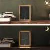 Takken - Blaadjes - Zwart Light Box met kabel (Tafellamp) klein -sfeer3