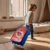 Voetbal - Jongen - Rood - Lichtcirkel Kinderkoffer - Blauw klein -sfeer1