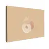 Perzik - Lijntekening - Pit - Beige canvas 2cm klein -z3d