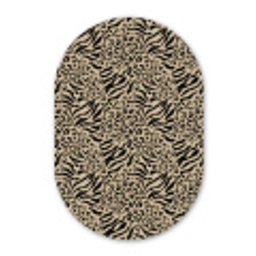 Giraf - Zebra - Motief - Bruin Wandcirkel Ovaal Forex klein 630 -3d