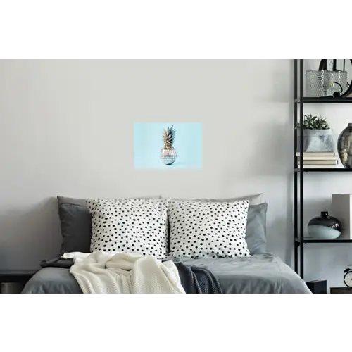 Blauw - Ananas - Disco - Discobal Muursticker klein -slaapkamer