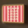 Strepen - Rood - Try again Light Box met batterij (Wandlamp) middel -z3d_website