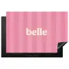 Roze - Gestreept - Belle Inductie beschermer vinyl 3mm klein -3d