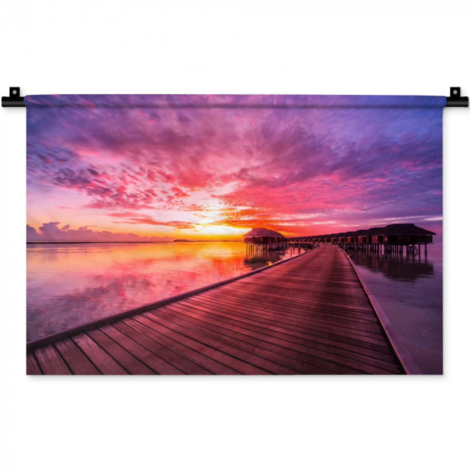 Steiger - Water - Zon - Roze - Horizon Wandkleed katoen klein -zz3d