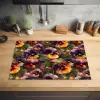 Warm - Patroon - Penseel - Viooltjes Inductie beschermer vinyl 3mm klein 276 -sfeer5