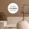 Kerst quote - Winter - Christmas calories - Wit Wandcirkel behangsticker klein -sfeer1