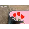 Tulpen - Roze - Vaas Placemat vinyl groot -closeup