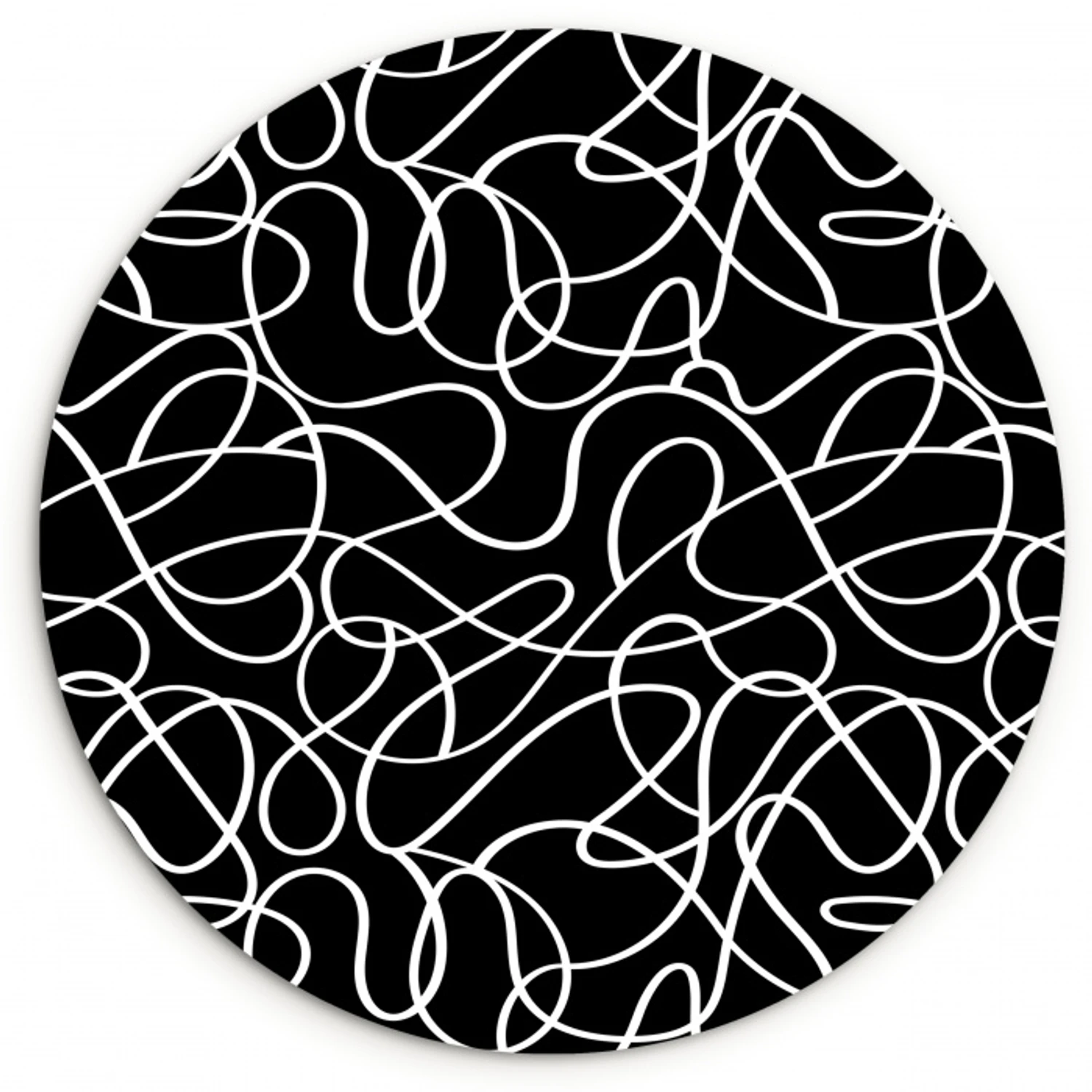 Lijnen - Kronkelend - Vloeiend Wandcirkel plexiglas klein 852 -3d