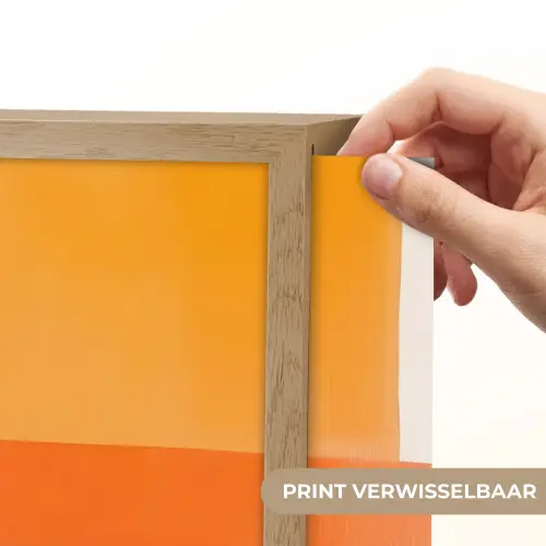 Vlakken - Abstract - Rechthoekig - Oranje Light Box met batterij (Wandlamp) middel -USP_websiteprintNL