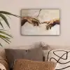 Adam - Michelangelo - Schilderij - Creation of Adam canvas 2cm klein -sfeer1