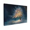 Levensboom - Nacht - Donker - Blauw canvas 2cm klein -z3d