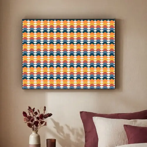 Retro - Disco - Golven Textielframe zwart klein 947 -sfeer1