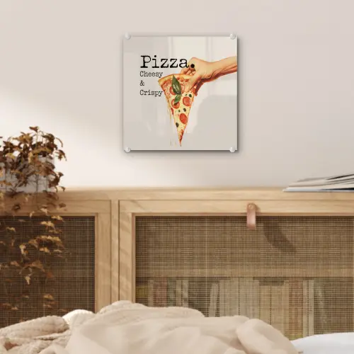 Pizza - Kaas - Pepperoni plexiglas 5mm klein -sfeer4
