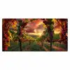 Wijngaard - Druiven - Zonsondergang Muismat XXL klein -3d_leeg