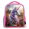 Lavendel lentehoorn Kinderrugzak - Roze middel -3d