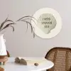Schelp - Quote - Groen Wandcirkel kunststof plaat 5mm dik klein -sfeer4