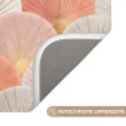 Waaiers - Goud - Roze Badmat klein 997 -USP_AntislipDE