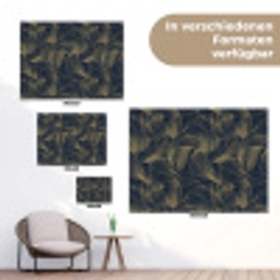 Abstract - Lijnen - Blauw - Goud tuinposter los doek klein 239 -Xsfeer9_DE