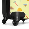 Bouwgereedschap patroon op lichtgele achtergrond NBS - Handbagage koffer - Kinderen Unisex middel -wiel