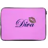 Diva - Lip - Panterprint - Roze laptophoes neopreen klein -zkaufland3dotto