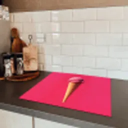 Schepijs - Roze - Hoorntje Inductie beschermer vinyl 3mm middel -sfeer3