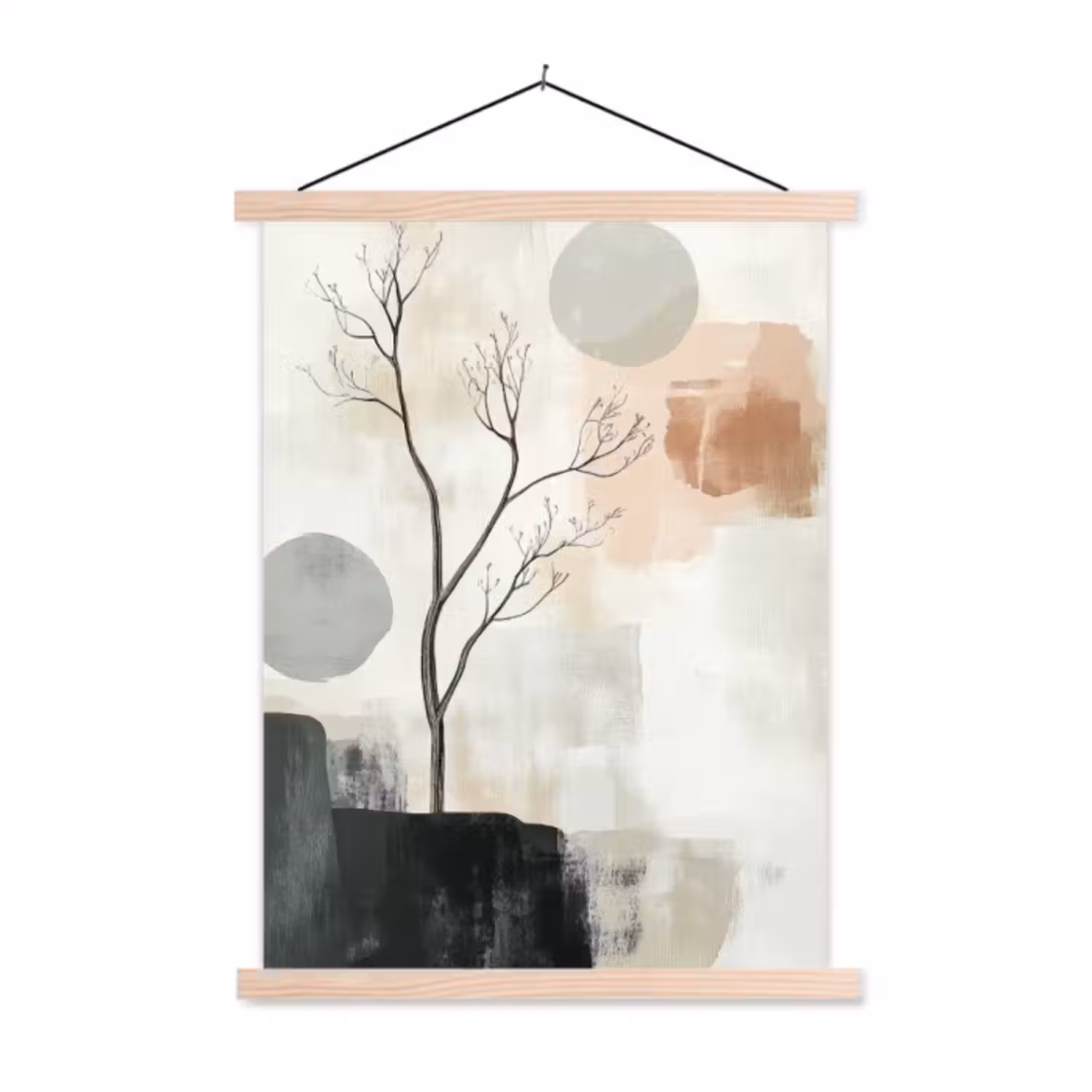 Schoolplaat -  Wabi sabi - Beige - Plant