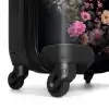 Zwart paard met witte bles en kleurrijke bloemen Koffer - NBS - Handbagage middel -wiel