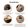 Kustdorp - Schilderij - Rotsen - Boten Inductie beschermer vinyl 3mm klein -zzzzzzz-td-werking