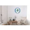 Illustratie - Bessen - Blauw - Strepen Wandcirkel aluminium klein -woonkamer