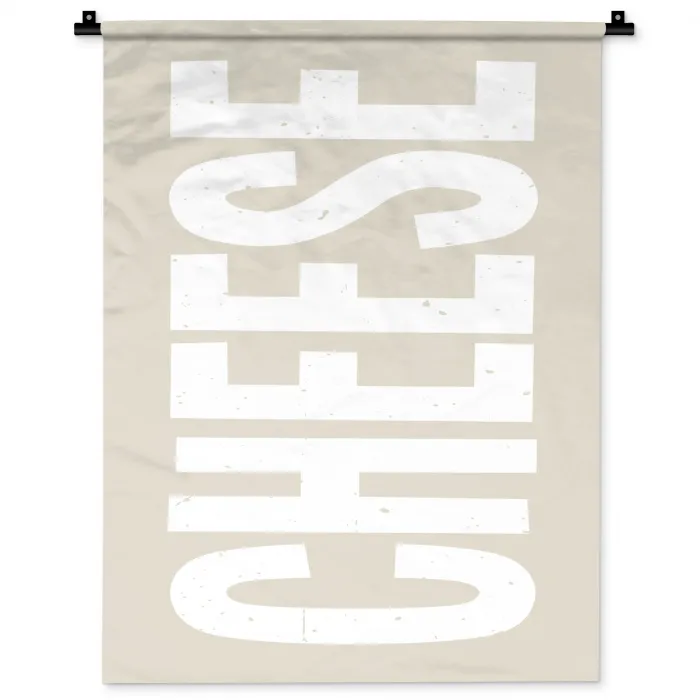 Food - Japandi - Cheese - Decoratie Wandkleed katoen klein -zz3d