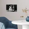 Hond - Bulldog - Pasta - Bril - Stoer - Dieren poster papier klein -sfeer3