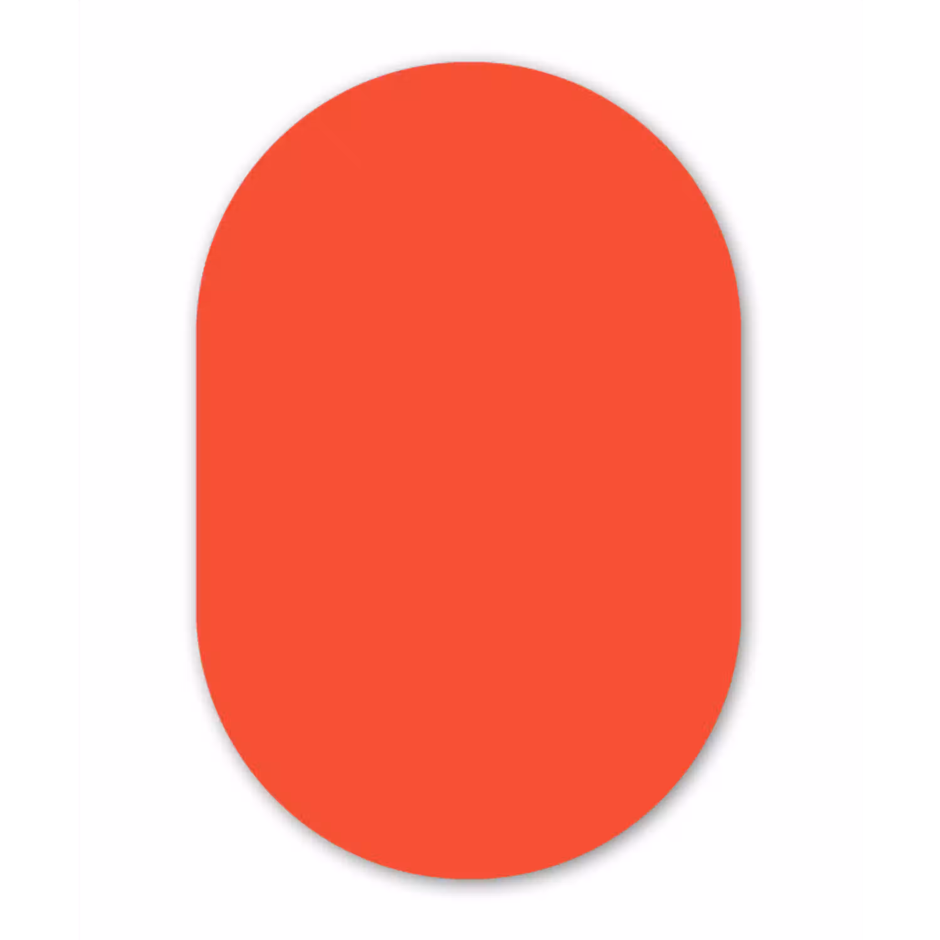 Burnt - Coral - Oranje Wandcirkel Ovaal Aluminium middel 839 -3d