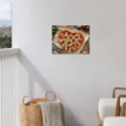 Pizza - Hart - Pepperoni - Tomaat tuinposter los doek klein -sfeer8