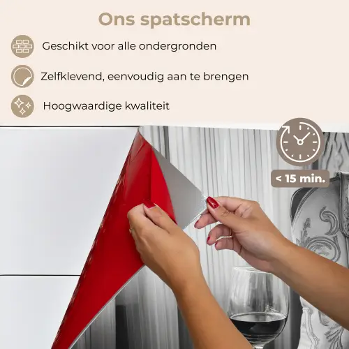 Wijn - Cowboylaarzen - Raamlicht - Wit keuken achterwand spatscherm klein -spatscherm_NL