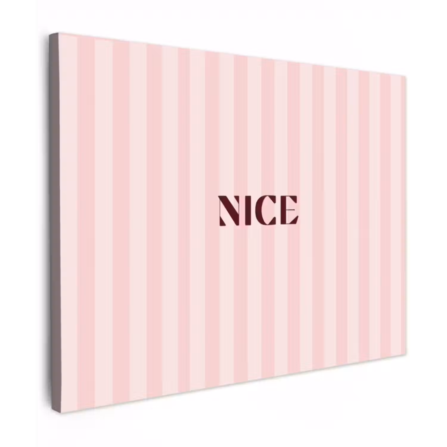 Canvas schilderij - Nice - Strepen - Roze