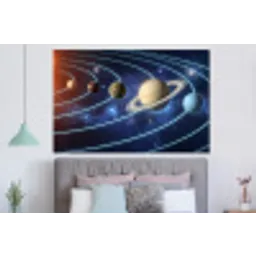 Ruimte - Zonnestelsel - Blauw forex 5mm xxl -slaapkamer