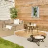 Oude deuren naar een tuinpad Tuinposter op houten frame 2 cm dik klein -sfeer2