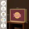love your damn self - Cirkel - Glitter - Rood Light Box met batterij (Wandlamp) middel -USP_websiteoverzichtNL