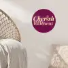 Cherish every moment - Cocktailglas - Bordeaux Wandcirkel behangsticker klein -sfeer4