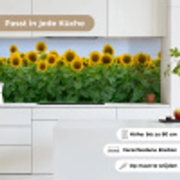 Zonnebloemen - Geel - Natuur keuken achterwand 2 middel -sfeer4_DE