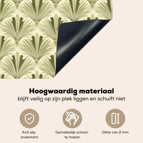 Klassiek - Waaier - Groen Inductie beschemer met haakjes klein 777 -ky-onderkant-nl