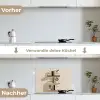 Plankjes - Boeken - Vaasjes - Planten keuken achterwand spatscherm klein -voor_na_DE